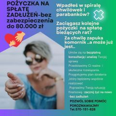 Konsolidacja chwilówek ,spłata komornika do 80.000 bez zabezpieczenia Konsolidacja chwilówek ,spłata komornika do 80.000 bez zabezpieczenia