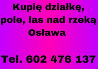 Kupię działkę, pole, nieużytek nad rzeką osława Kupię działkę, pole, nieużytek nad rzeką osława