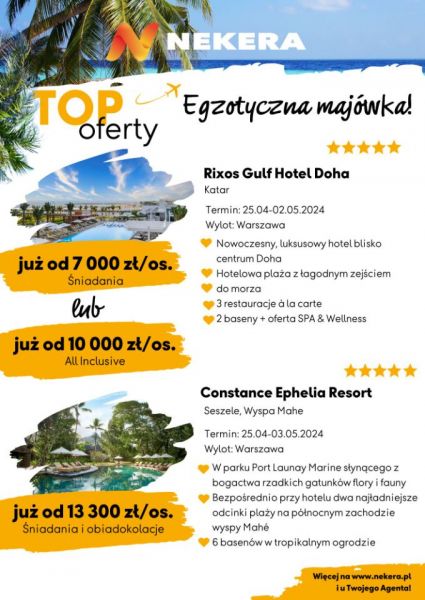  Egzotyczna majówka z Nami! Sprawdź TOP oferty!! - zdjęcie 1