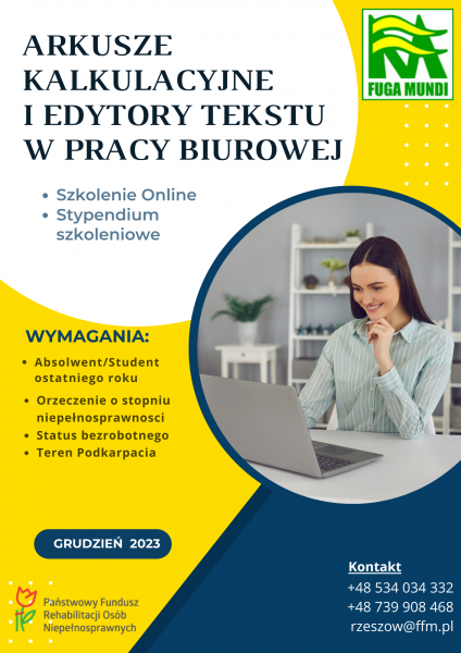 Bezpłatne szkolenie ONLINE ze stypendium szkoleniowym dla Absolwentów - zdjęcie 1