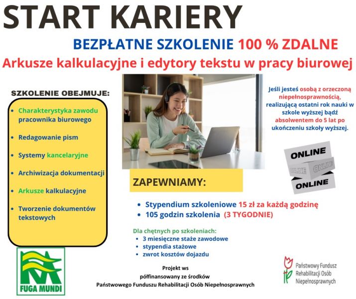Bezpłatne szkolenie zdalne 100 % ze stypendium - zdjęcie 1