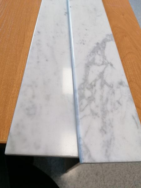 Cokół marmurowy Botticino, Breccia Sarda, Carrara Bianco wys. 8 cm - zdjęcie 5