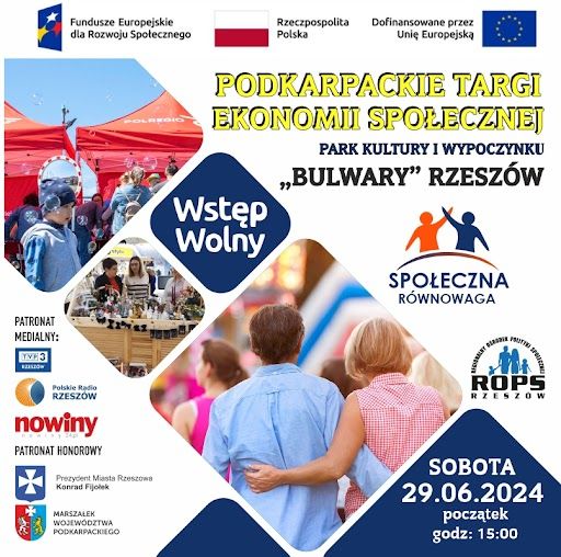 Podkarpackie targi ekonomii społecznej sobota 29.06.2024  Zapraszamy . - zdjęcie 2