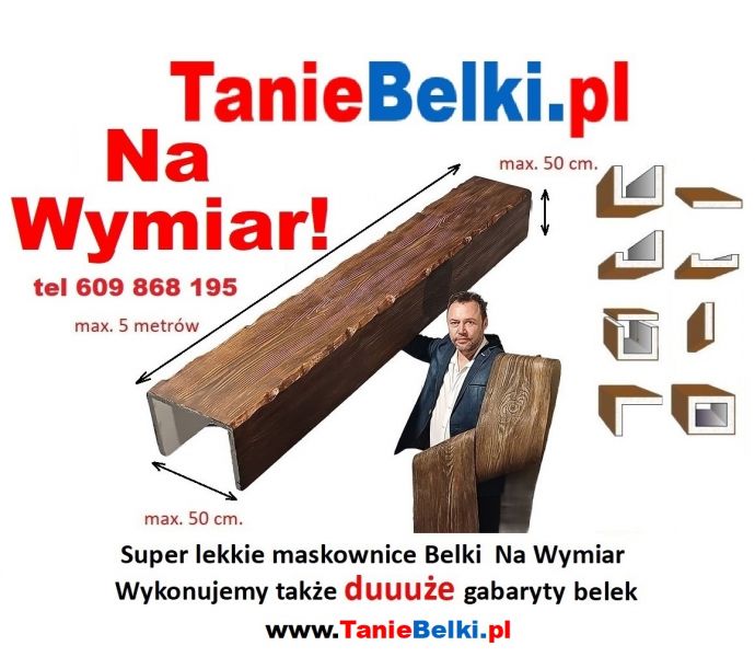 Tanie Belki rustykalne Na wymiar imitacja drewna   - zdjęcie 3