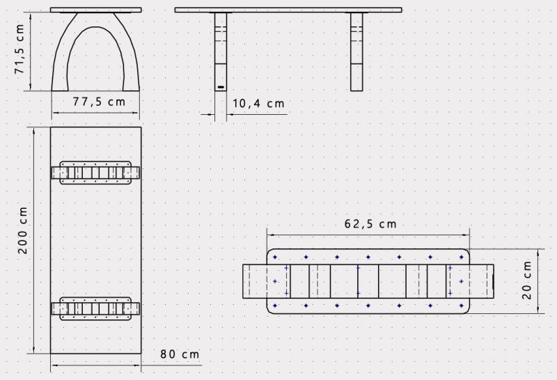 Nogi do stołu 3D ława biurka stolika loft noga stołu biuro pająk - zdjęcie 2