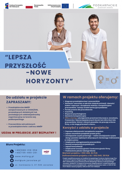 Zaproszenie do udziału w projekcie "Lepsza przyszłość- nowe horyzonty" - zdjęcie 1