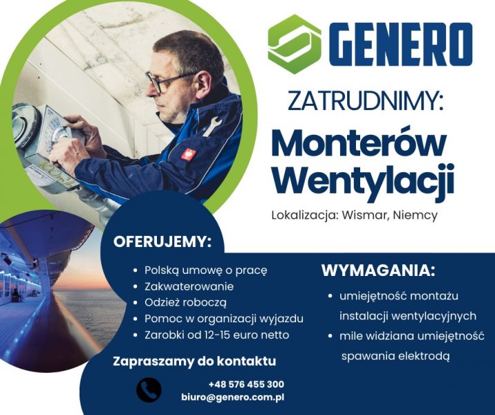 Praca Monter Wentylacji Praca na Stoczni w Niemczech Walt Disney - zdjęcie 1