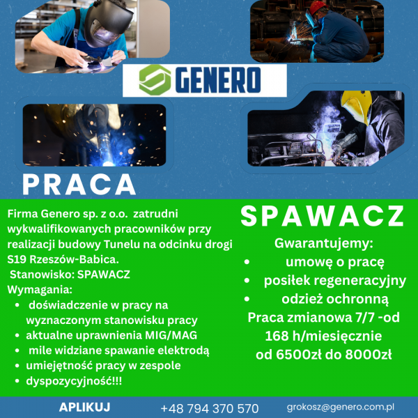 Zatrudnimy Spawaczy przy budowie tunelu w Babica k. Rzeszowa. - zdjęcie 1