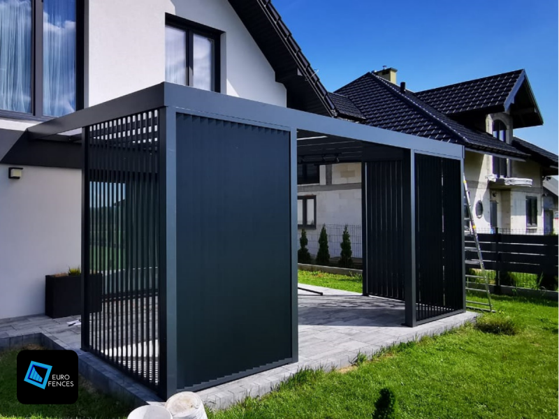 Zadaszenie tarasu, pergola aluminiowa na wymiar - Euro Fences - zdjęcie 1