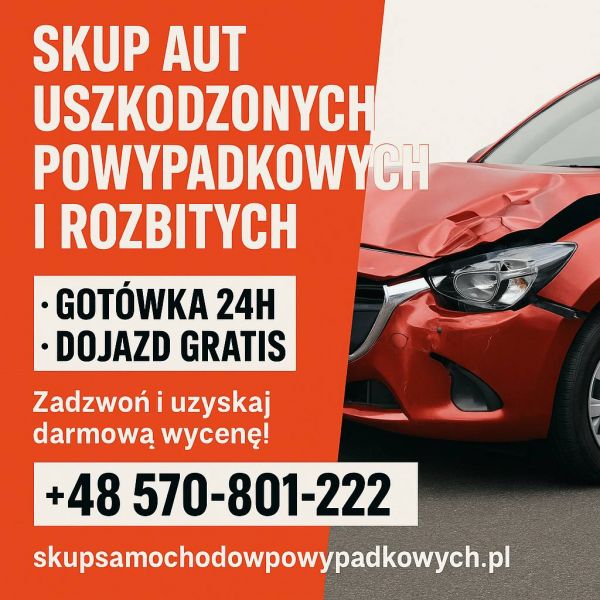 Skup aut powypadkowych Rzeszów /Podkarpackie, auto bez OC skup - zdjęcie 1