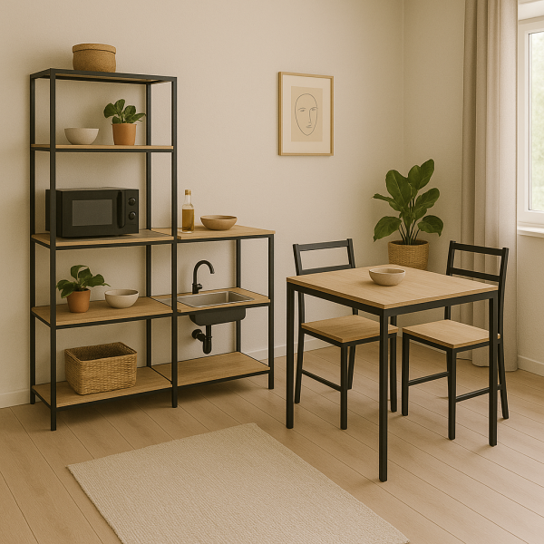 Zabudowa mikro apartamentów meble na wymiar projekt 3D - zdjęcie 4