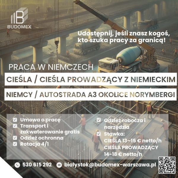 Praca dla Cieśli Szalunkowych – Niemcy (okolice Norymbergii) - zdjęcie 1